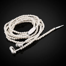 Fashion Bling Pearl Plated Necklace Design Earphone Super Stereo In Ear Earphones For Apple Android Smartphone