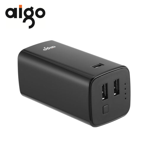 Aigo 8800mAh Portable Power Bank Charger Dual USB Outputs Backup External Battery Pack for Smartphones Tablet PC